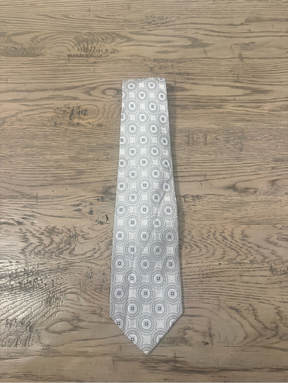 Robert Talbott Silver Geometric Medallion Tie